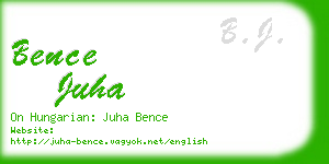 bence juha business card